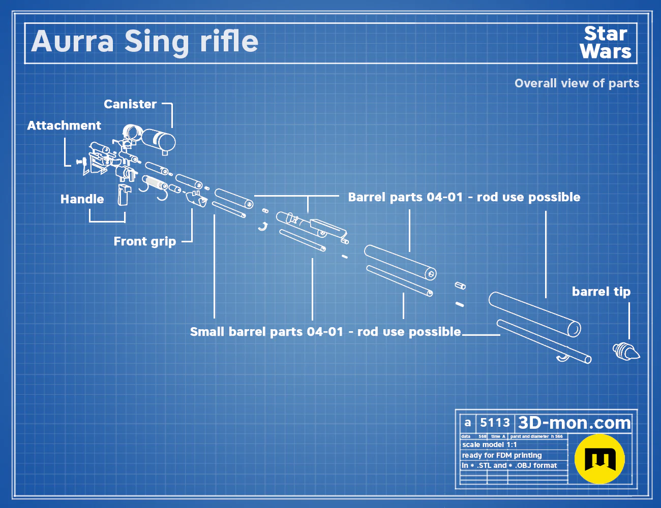 Adventurer slugthrower rifle (Aurra Sing) - Image 5