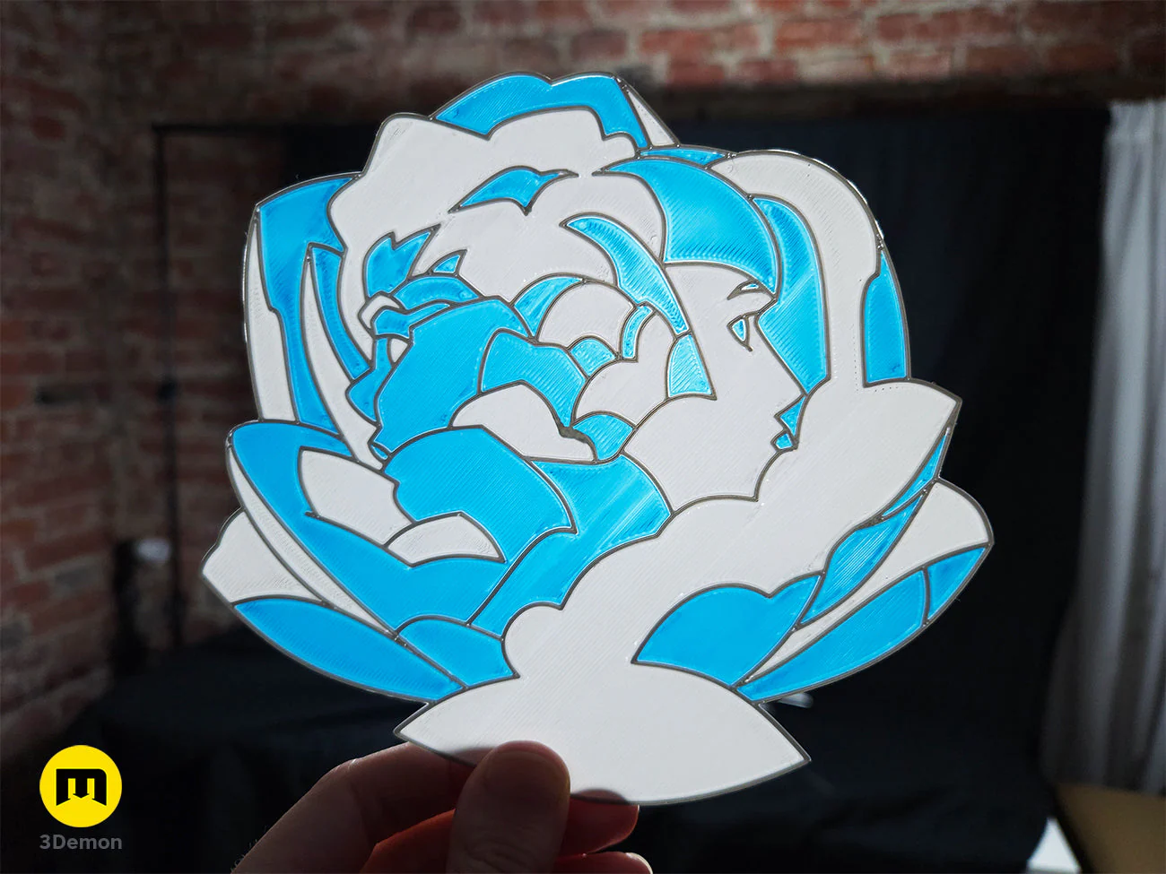 Arcane Blue Rose - Powder and Ekko Stained Glass - Image 3