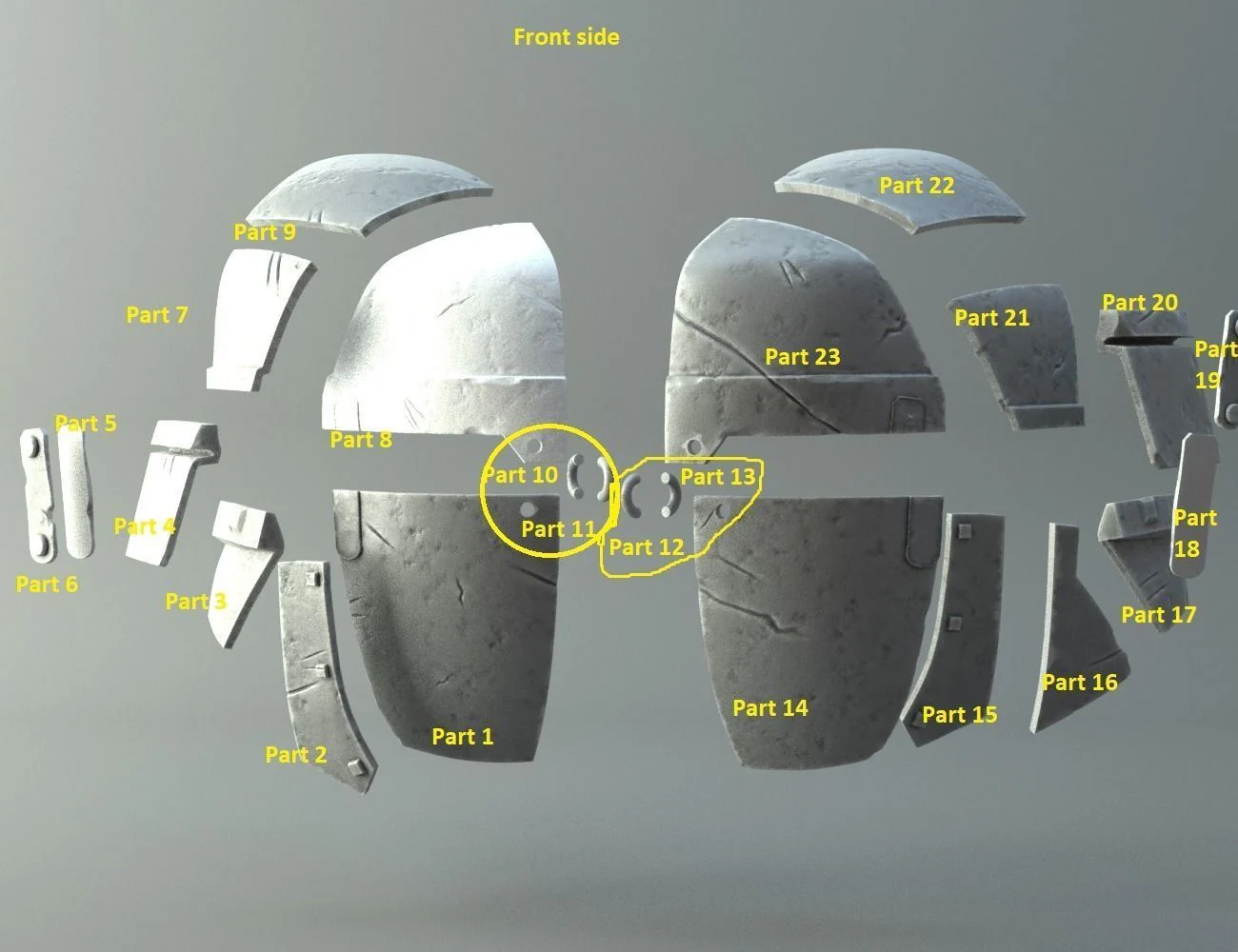 Damaged Heavy helmet - Knights of Ren - Star Wars universe - Image 3
