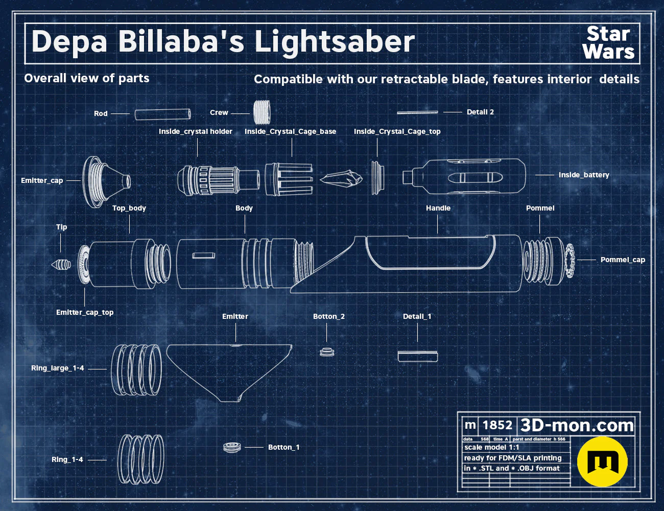 Depa Billaba lightsaber - Image 3