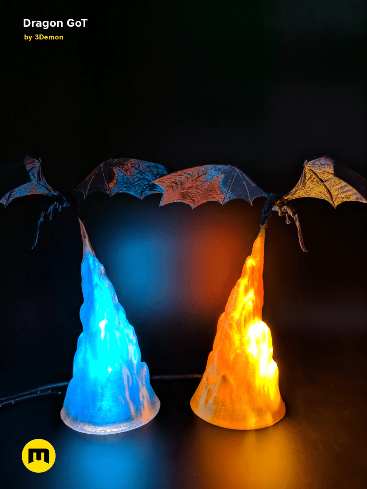 Game of Thrones Dragon - 3D print Figure and Lamp - Image 7