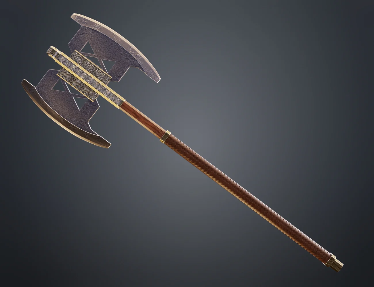 Gimli Double Bladed Battle Axe - Lord of the Rings