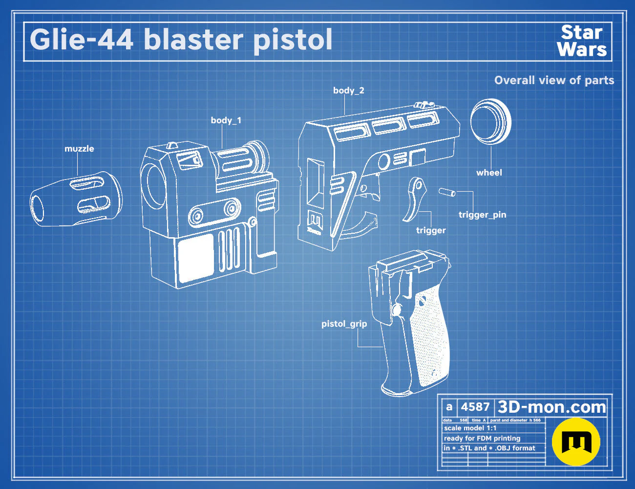 Glie-44 Blaster Pistol - Image 4
