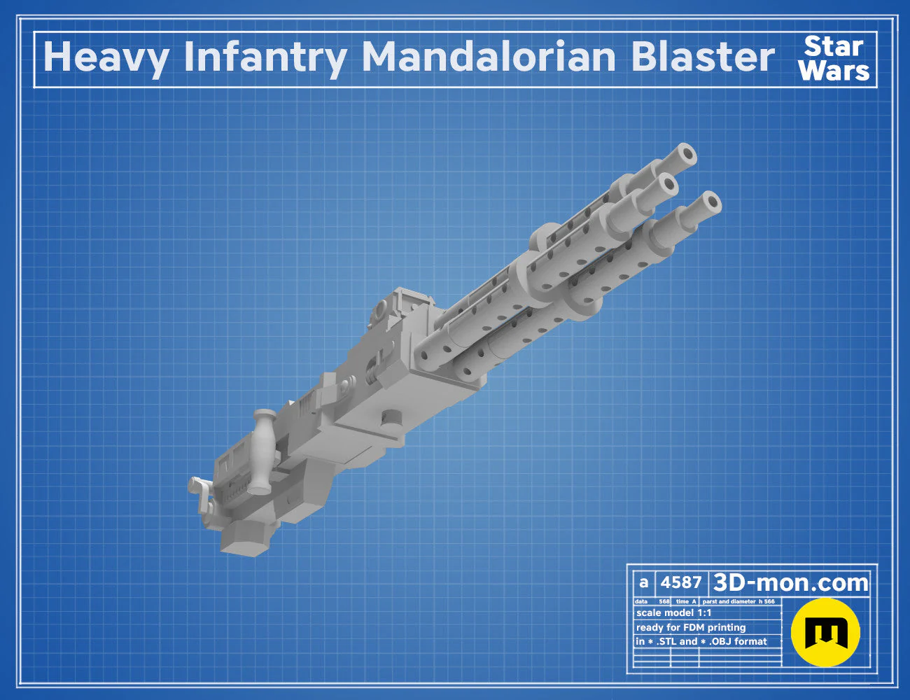 Heavy Infantry Mandalorian Blaster Cannon Paz Vizsla - Image 12