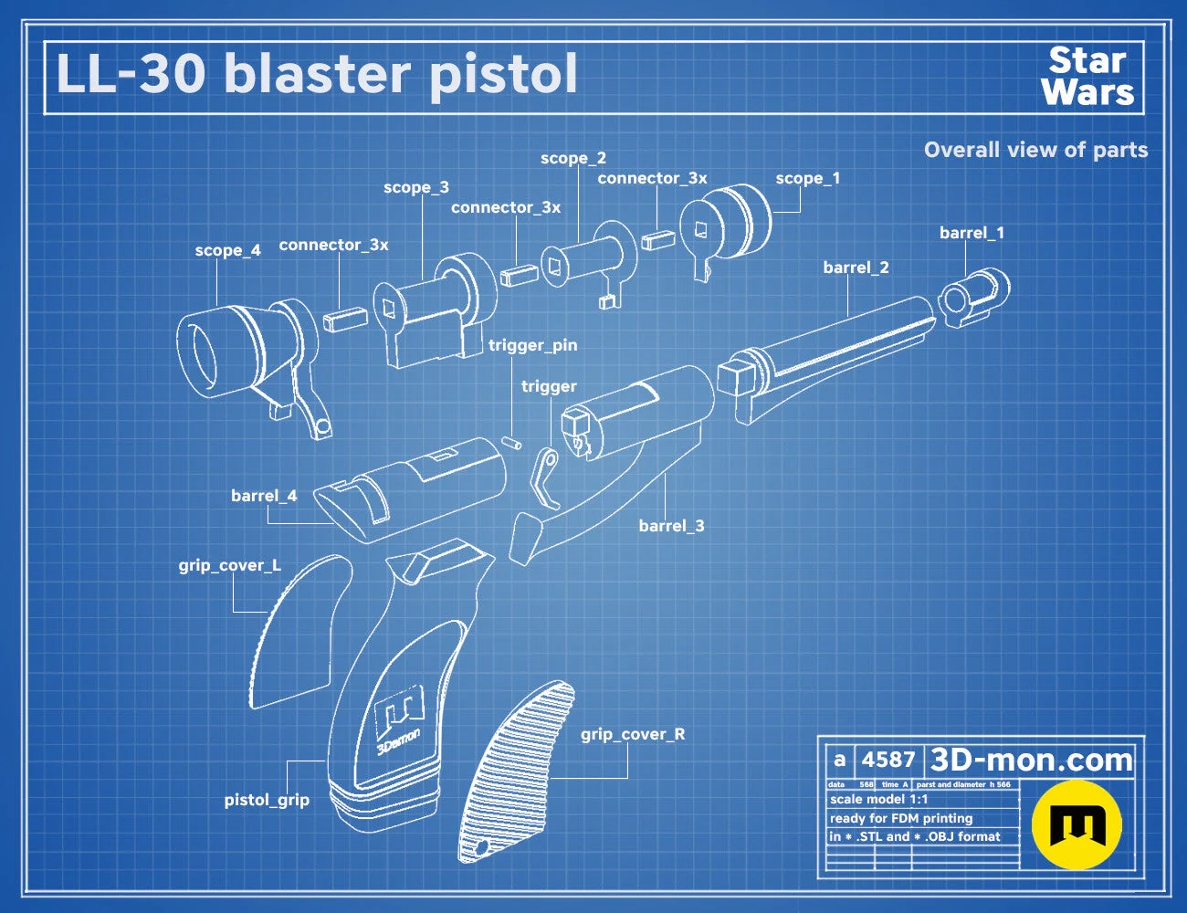 LL-30 Cad Bane Blaster - Image 6