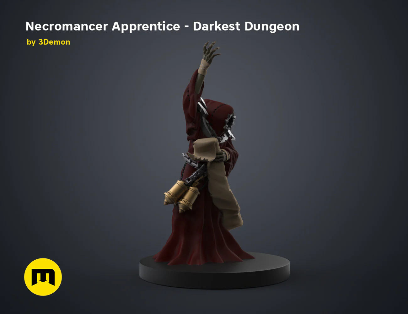 Necromancer Apprentice DnD Figure - Darkest Dungeon - Image 3