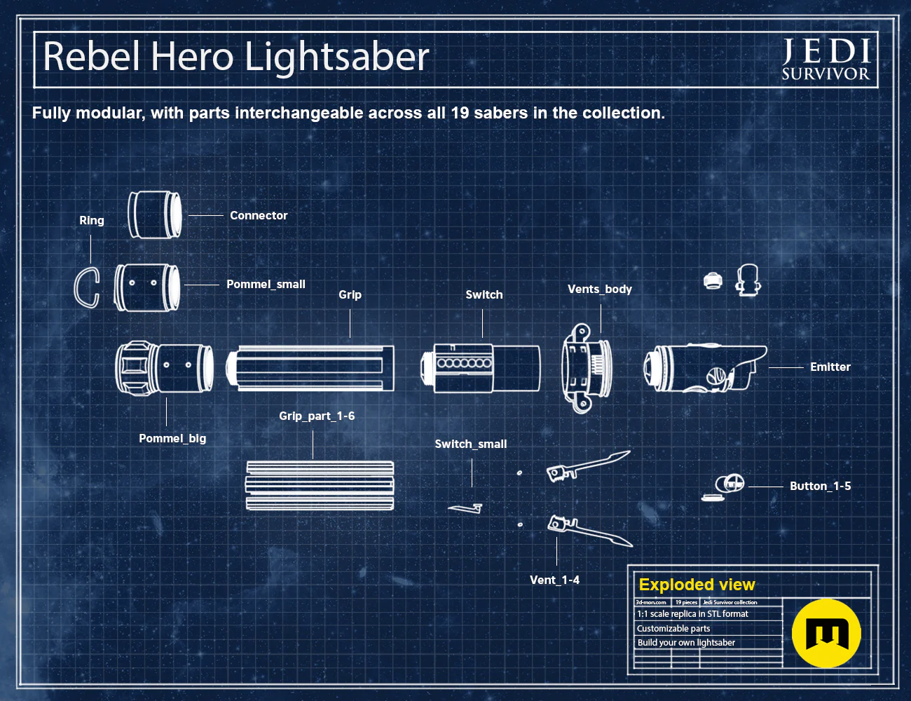 Rebel Hero (Luke) Lightsaber - Jedi Survivor - Image 3