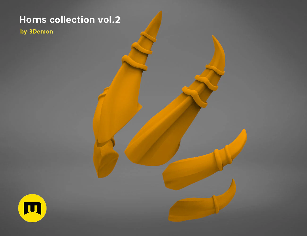 Six Bent Back Horns - Image 12