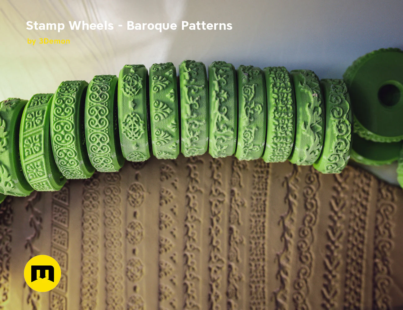 Stamp Wheels for Clay — Baroque Patterns - Image 4
