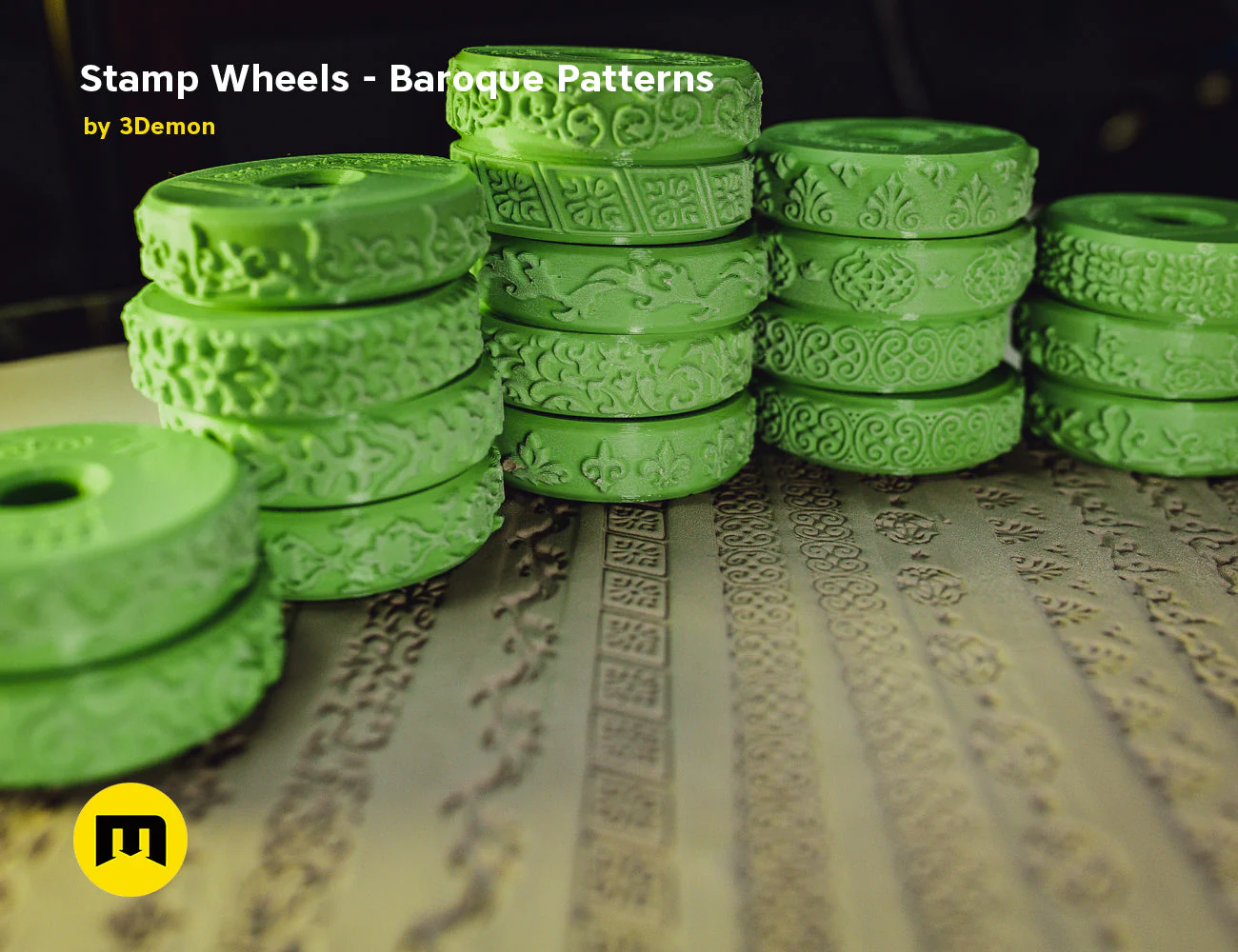 Stamp Wheels for Clay — Baroque Patterns - Image 5