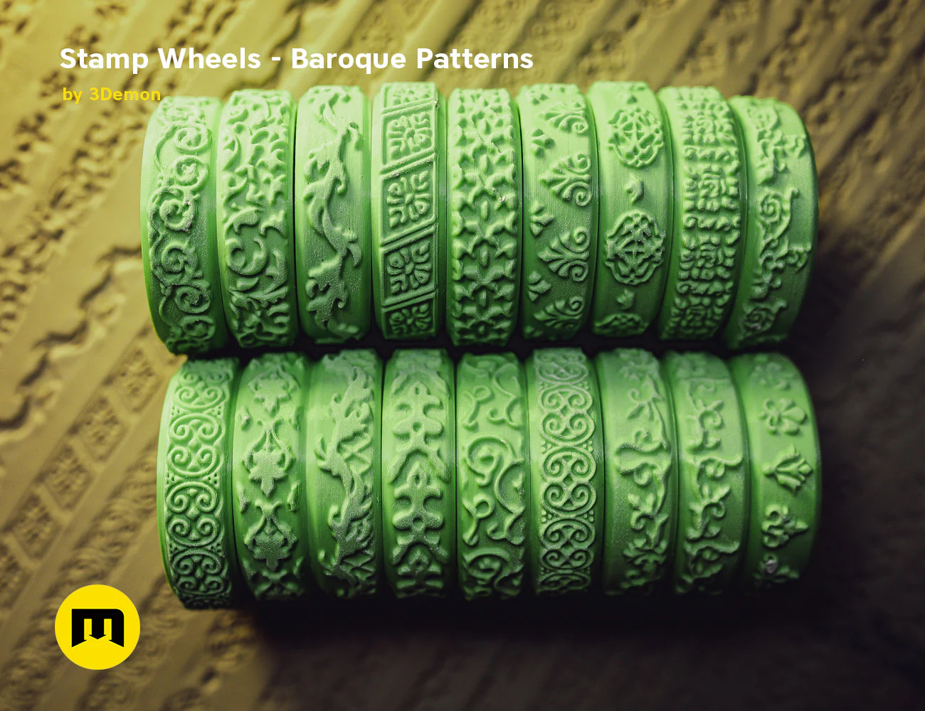 Stamp Wheels for Clay — Baroque Patterns - Image 8