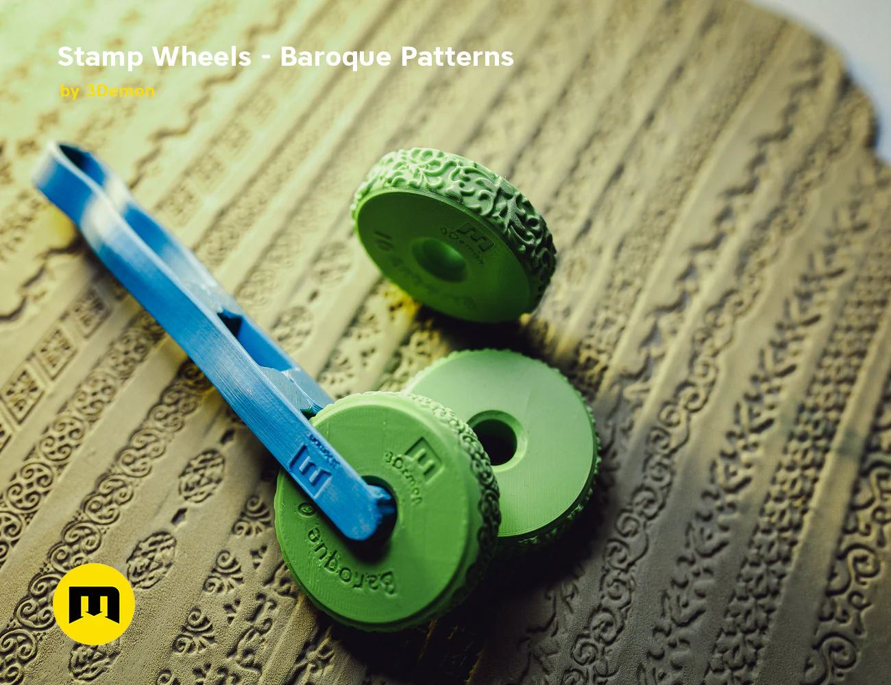 Stamp Wheels for Clay — Baroque Patterns - Image 9