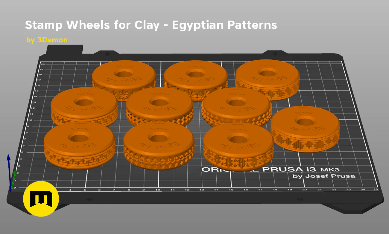 Stamp Wheels for Clay - Egyptian Patterns - Image 10
