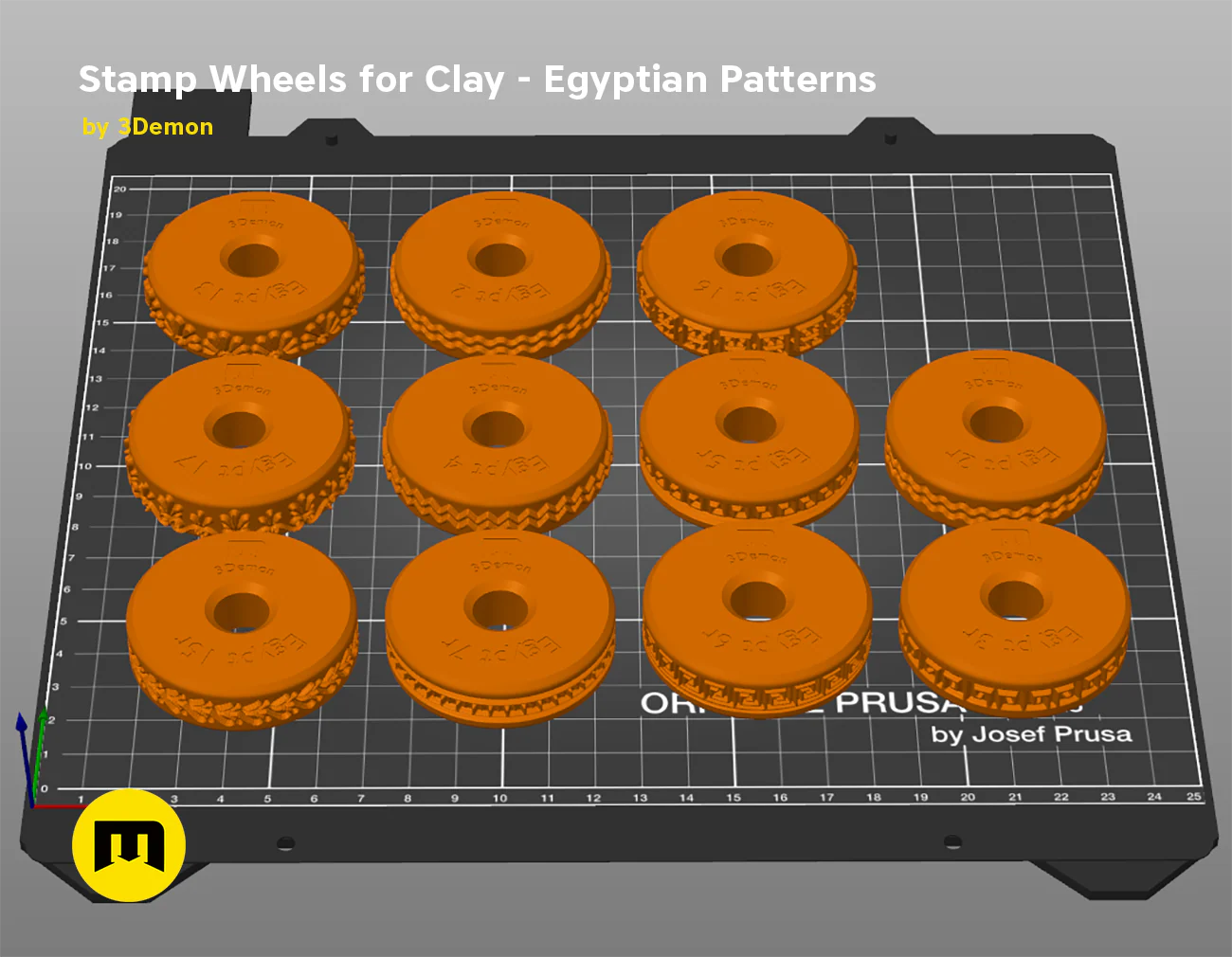 Stamp Wheels for Clay - Egyptian Patterns - Image 11