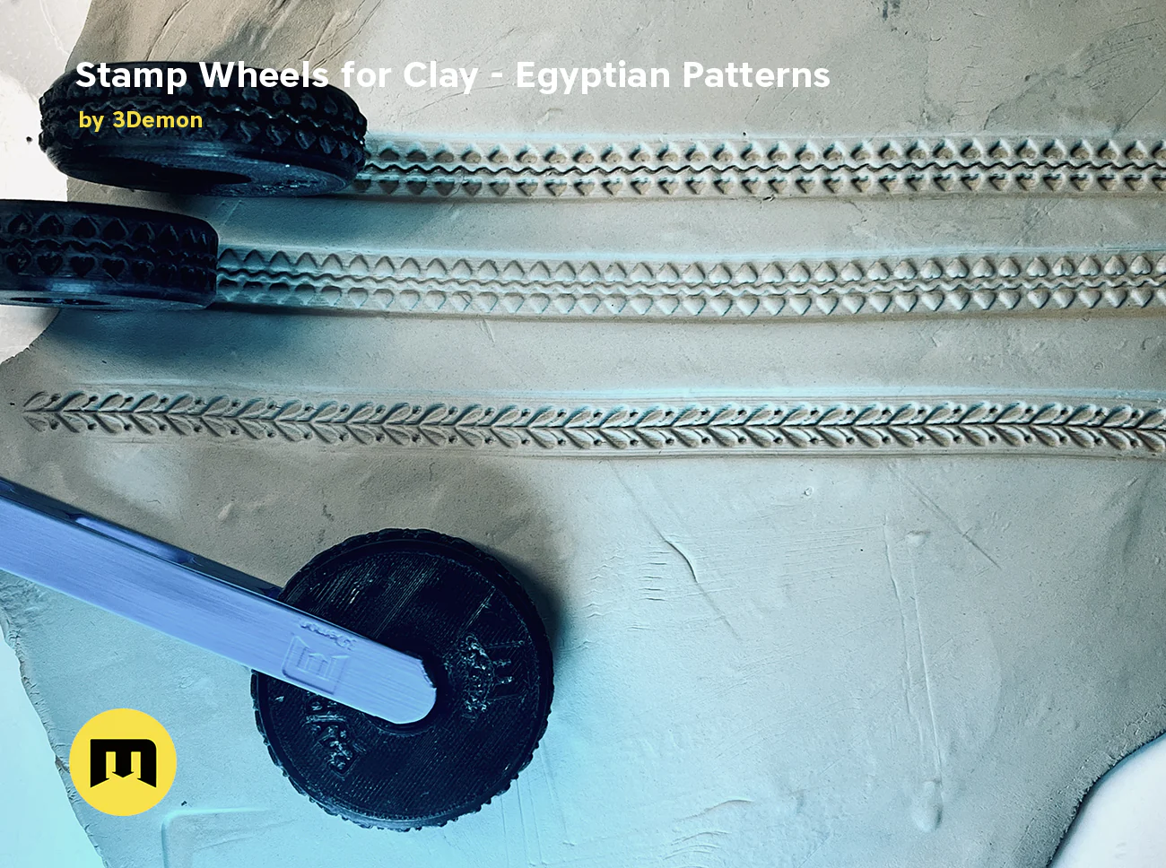 Stamp Wheels for Clay - Egyptian Patterns - Image 17