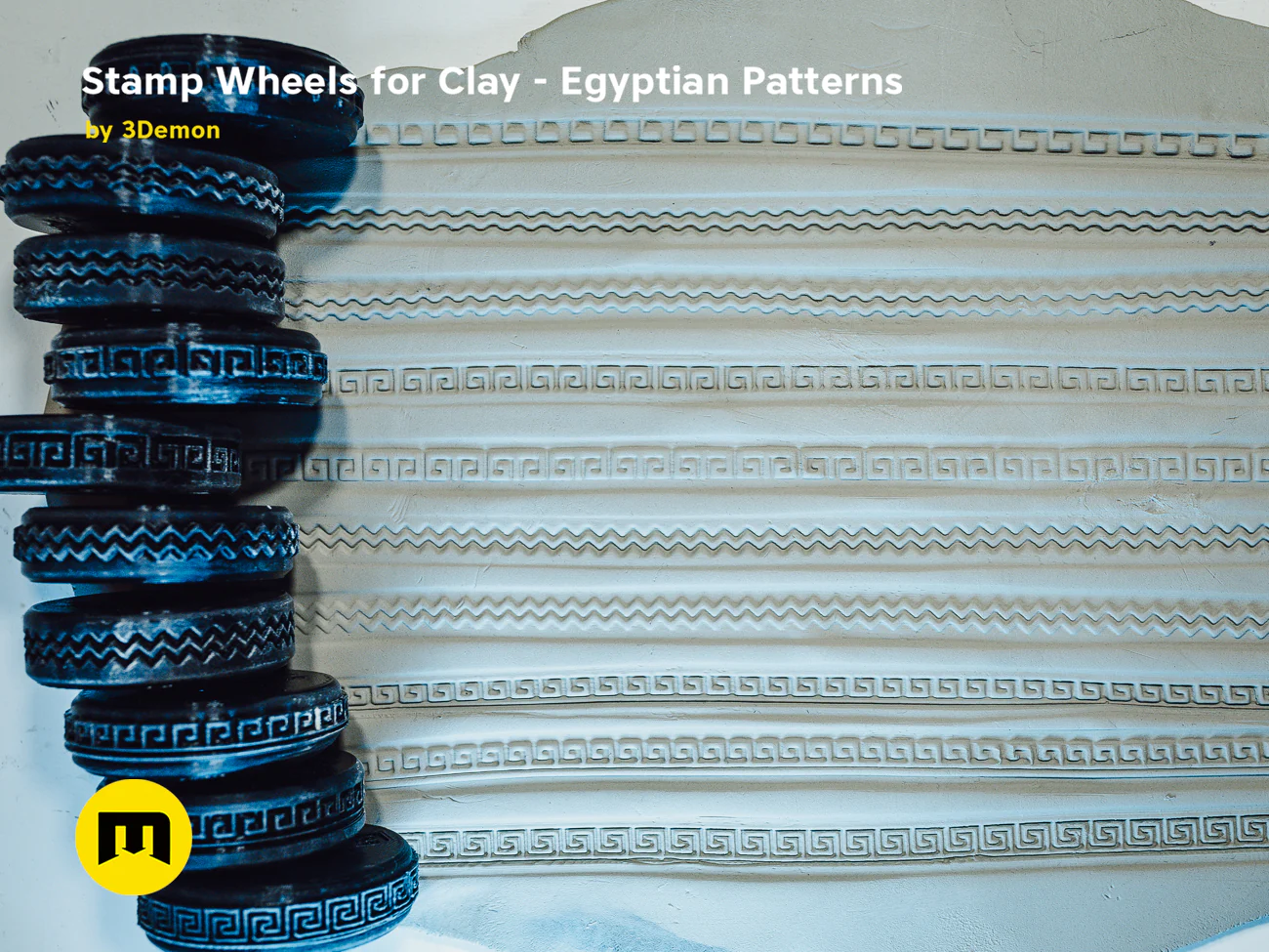 Stamp Wheels for Clay - Egyptian Patterns - Image 22