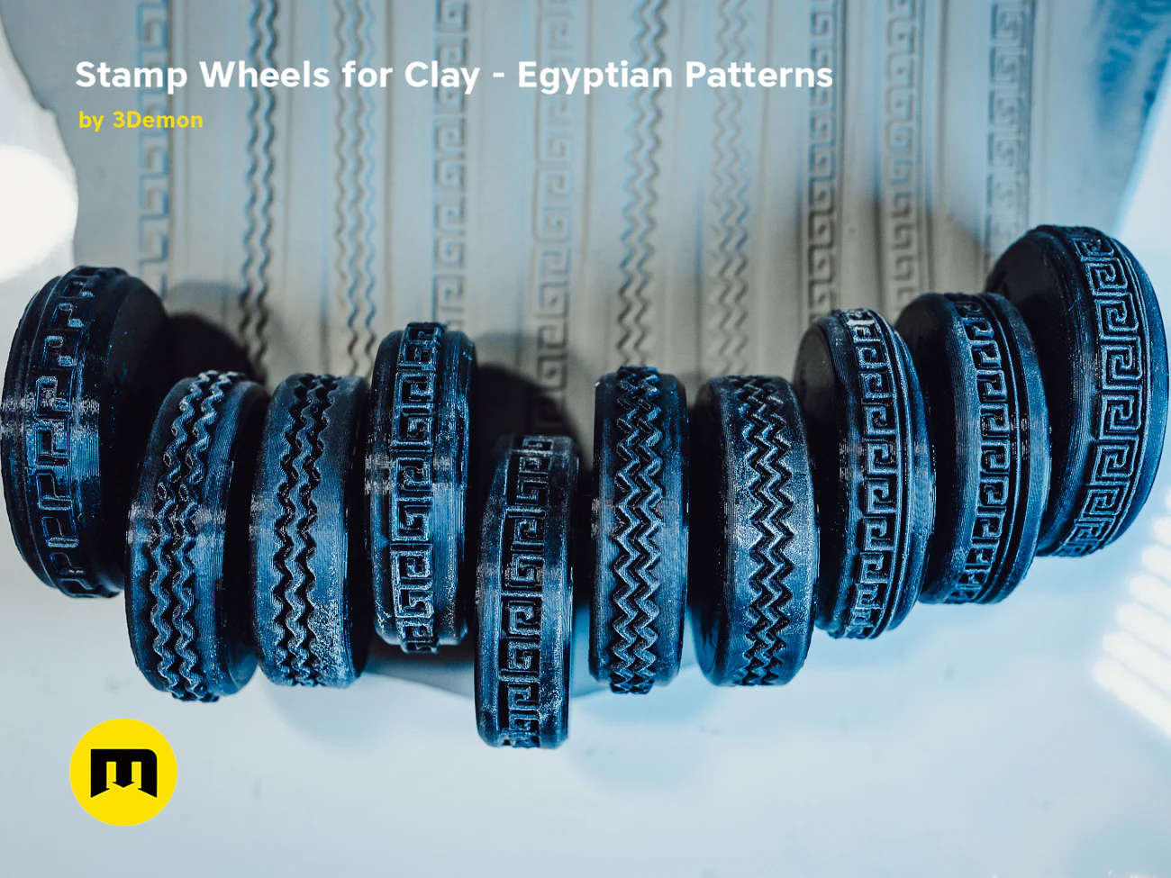 Stamp Wheels for Clay - Egyptian Patterns - Image 24