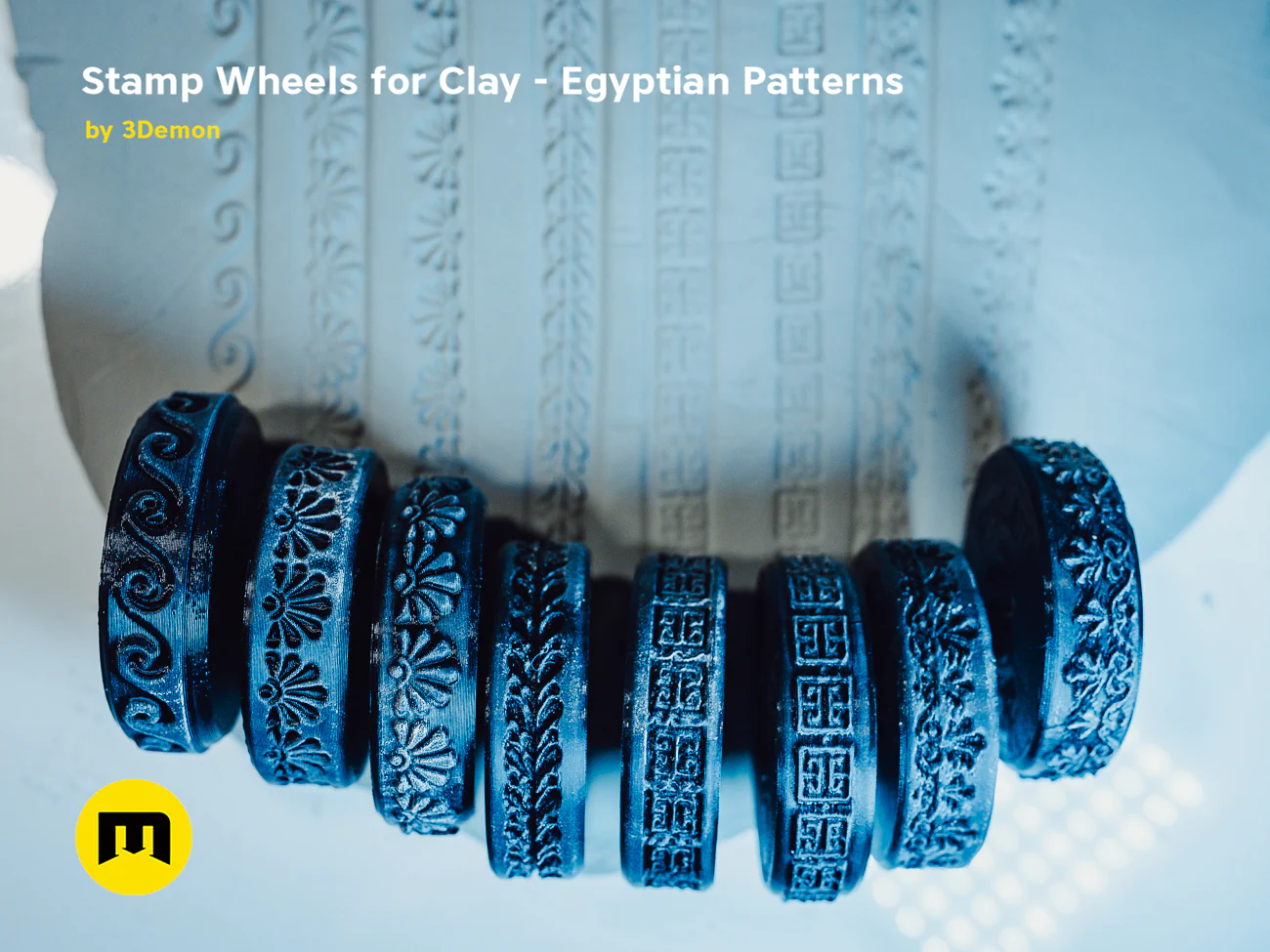 Stamp Wheels for Clay - Egyptian Patterns - Image 27