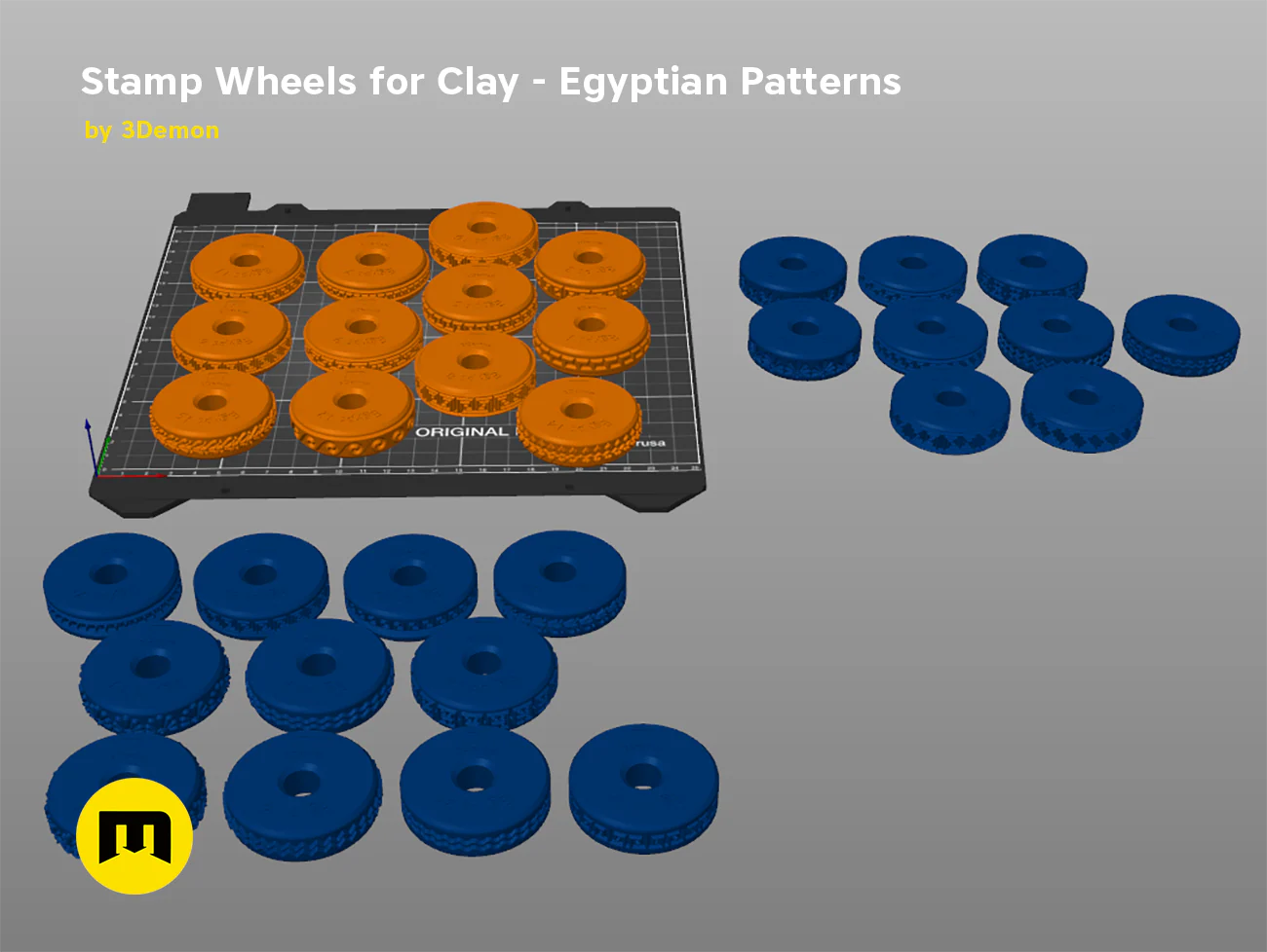 Stamp Wheels for Clay - Egyptian Patterns - Image 8