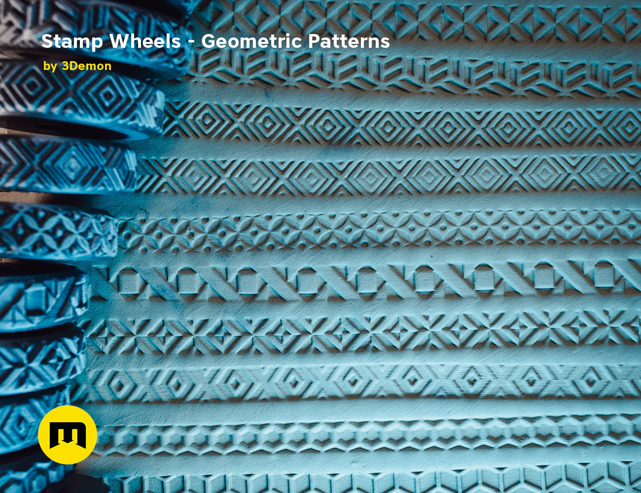 Stamp Wheels for Clay — Geometric Patterns - Image 12