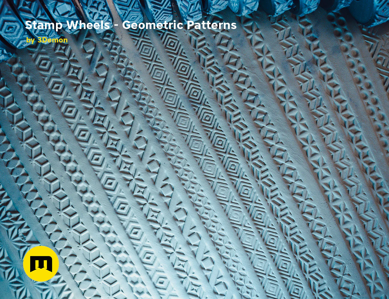 Stamp Wheels for Clay — Geometric Patterns - Image 3
