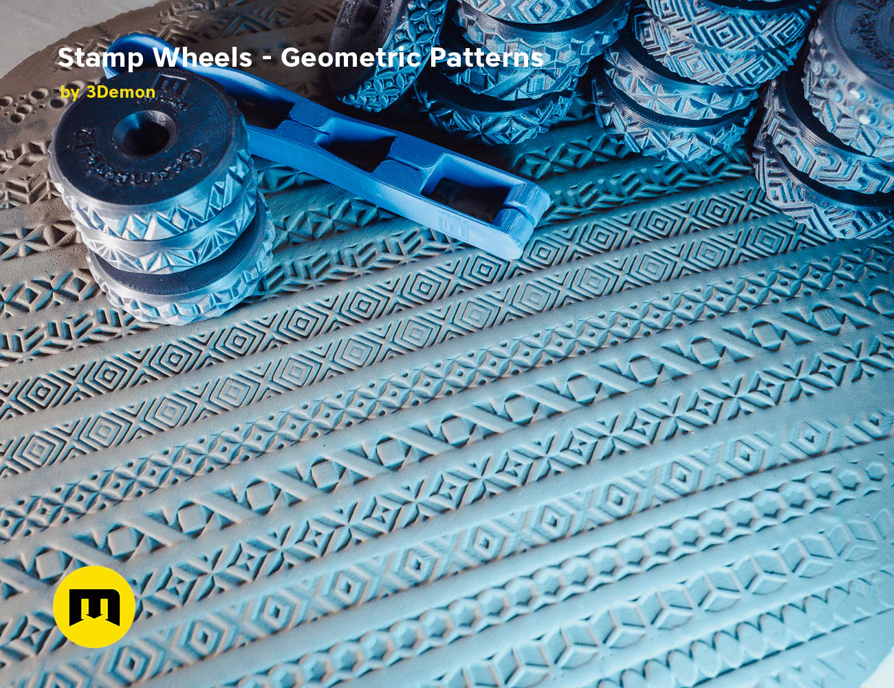 Stamp Wheels for Clay — Geometric Patterns - Image 6