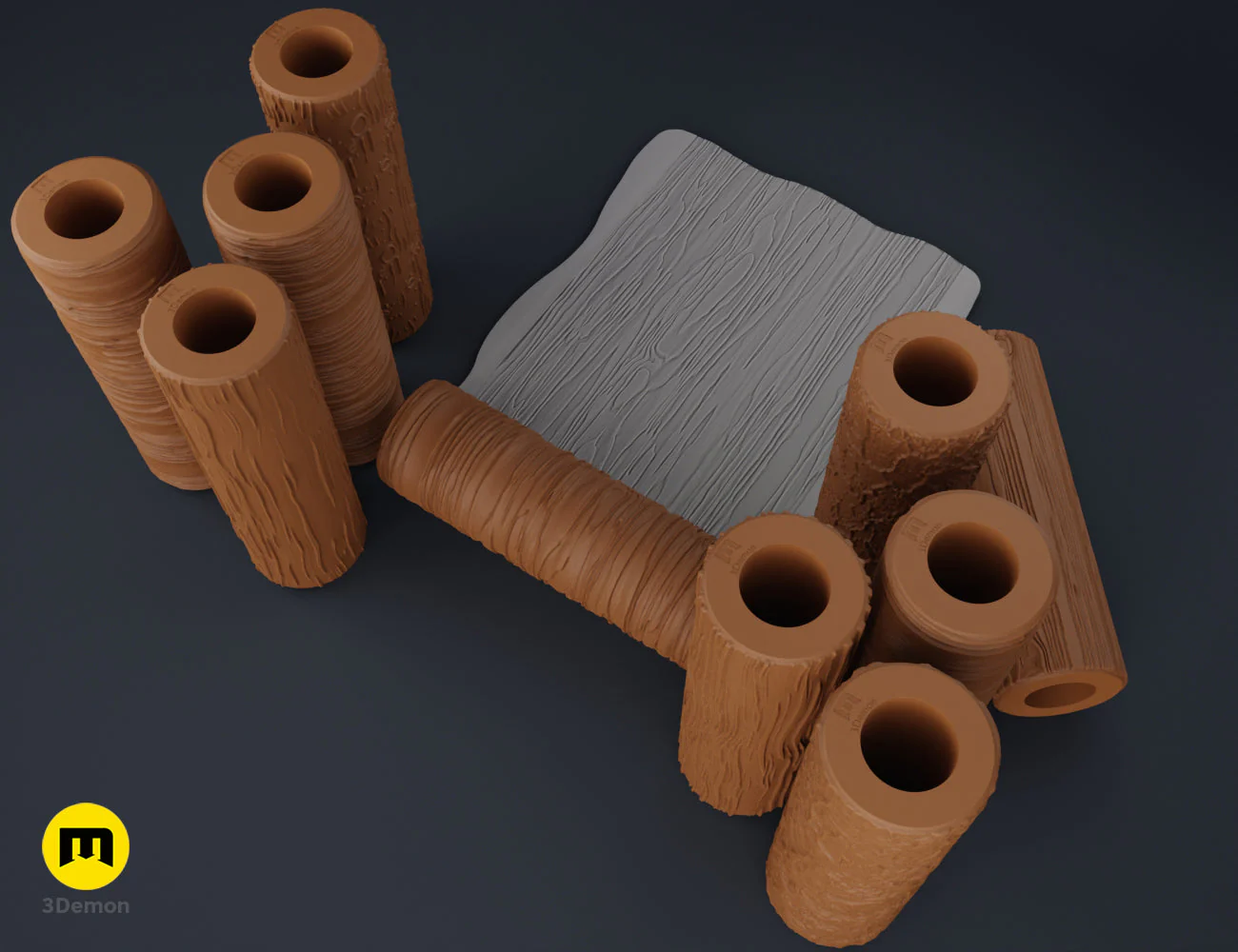 Texture Rollers - Wood and tree bark - Image 3
