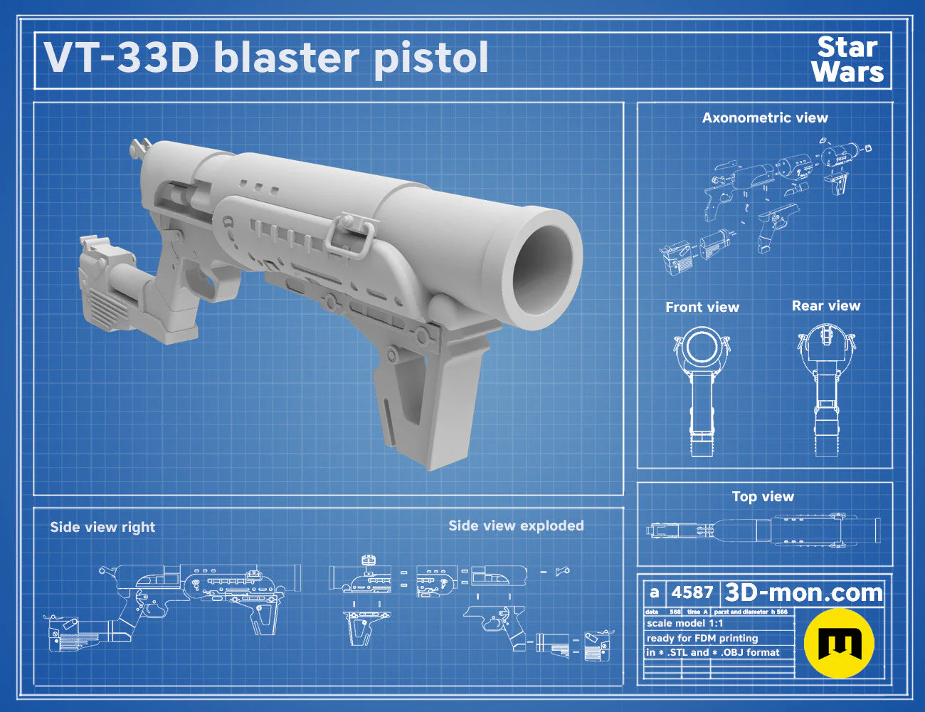 VT-33D Blaster Pistol - Image 2