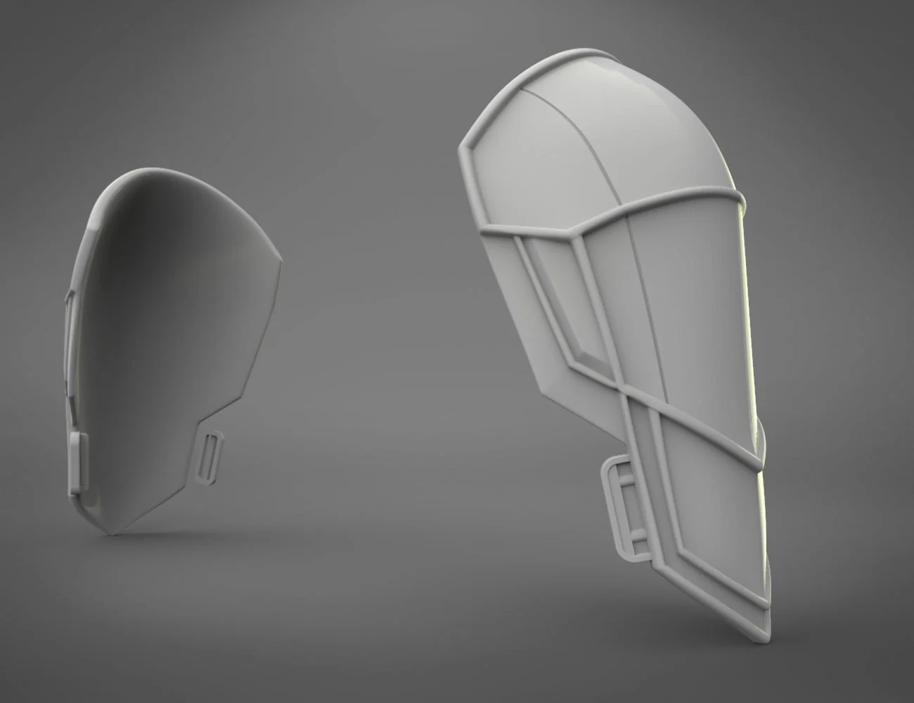 White shoulder armor - Black Widow